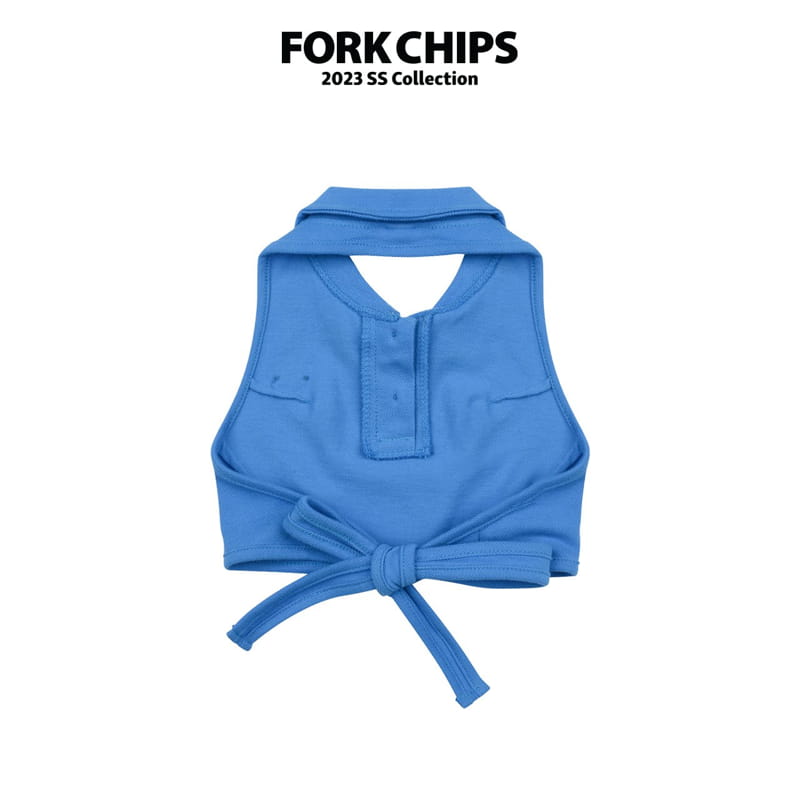 Fork Chips - Korean Children Fashion - #prettylittlegirls - Kitch Wholter Collar Tee