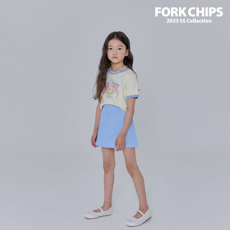 Fork Chips - Korean Children Fashion - #prettylittlegirls - Merry Crop Tee - 9