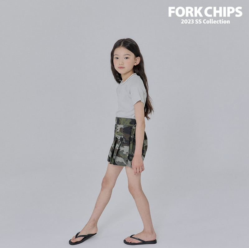 Fork Chips - Korean Children Fashion - #stylishchildhood - Sailt Tee - 10