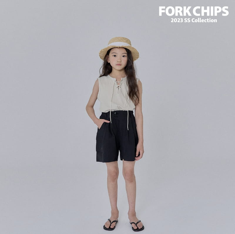 Fork Chips - Korean Children Fashion - #todddlerfashion - Rib Eyelet Sleeveless - 7