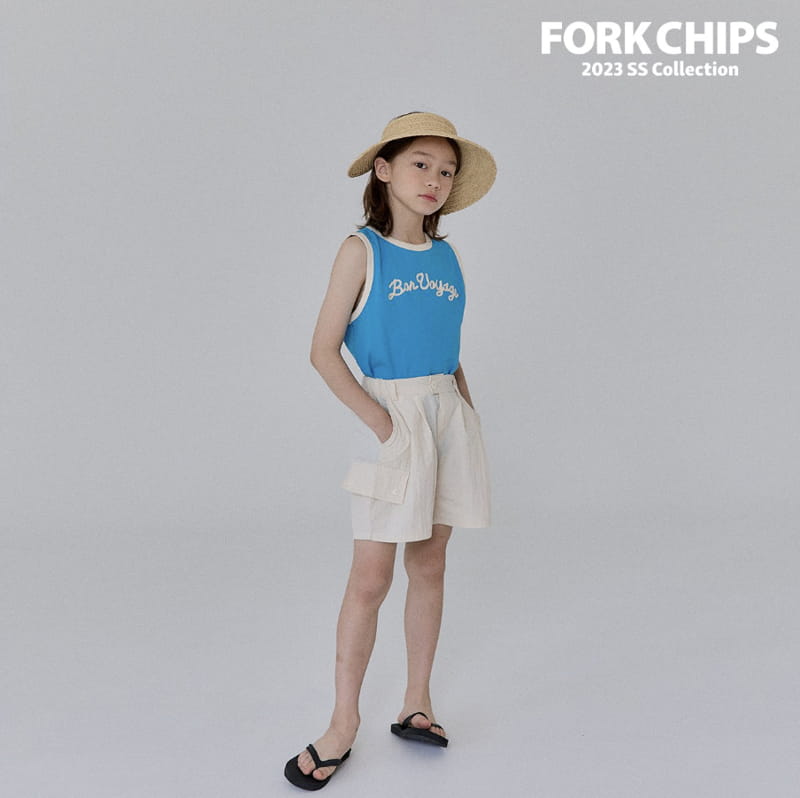 Fork Chips - Korean Children Fashion - #toddlerclothing - Trap Embrodiery Sleeveless - 7