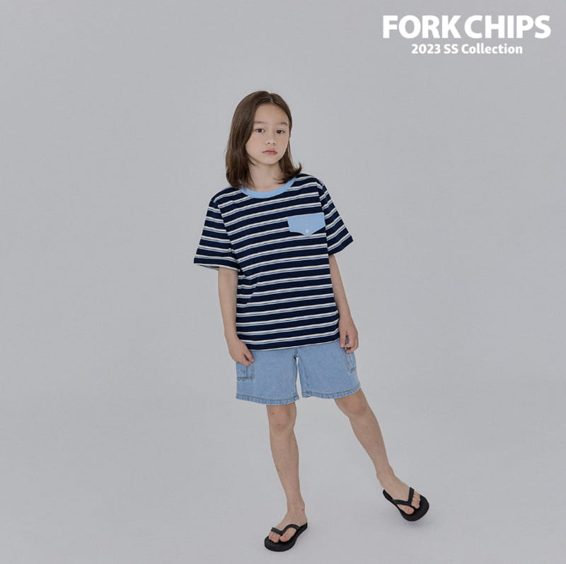 Fork Chips - Korean Children Fashion - #toddlerclothing - Peanut Pocket Tee - 6