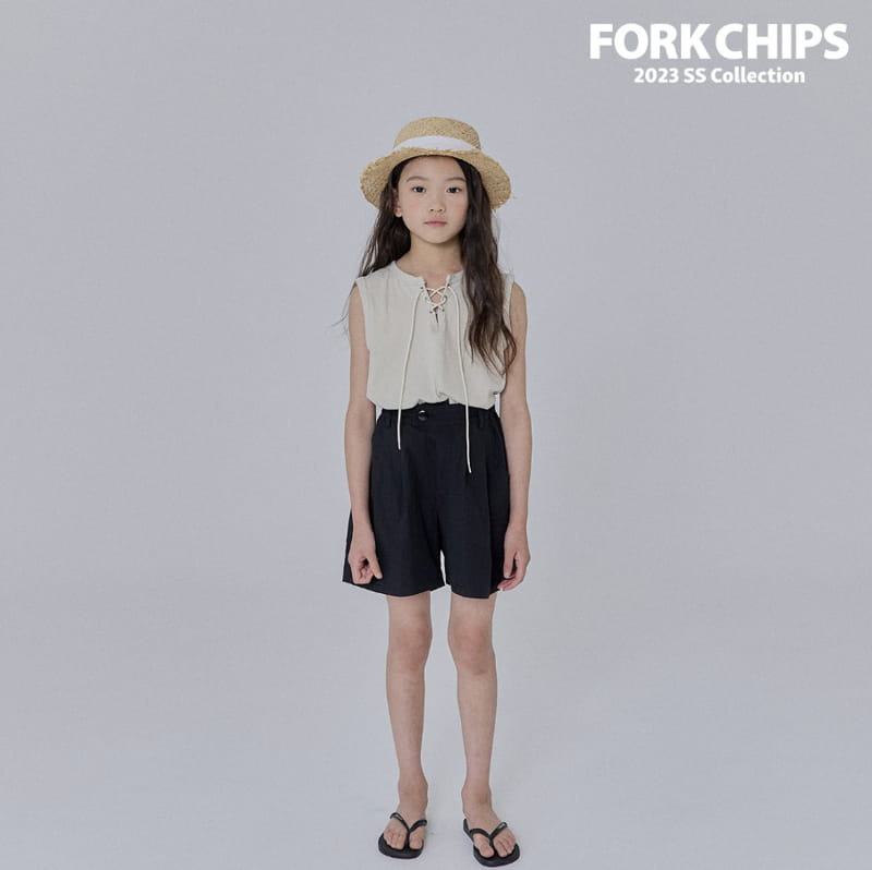 Fork Chips - Korean Children Fashion - #toddlerclothing - Rib Eyelet Sleeveless - 8