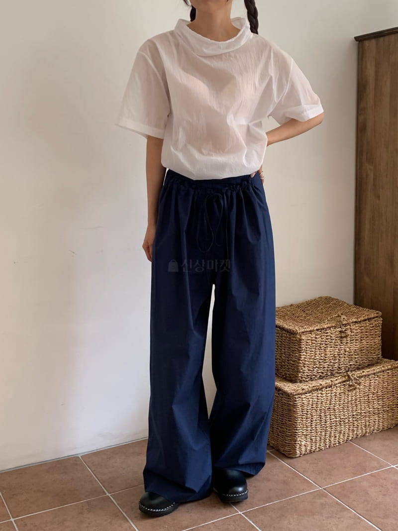 Greek - Korean Women Fashion - #momslook - Button String Pants - 3