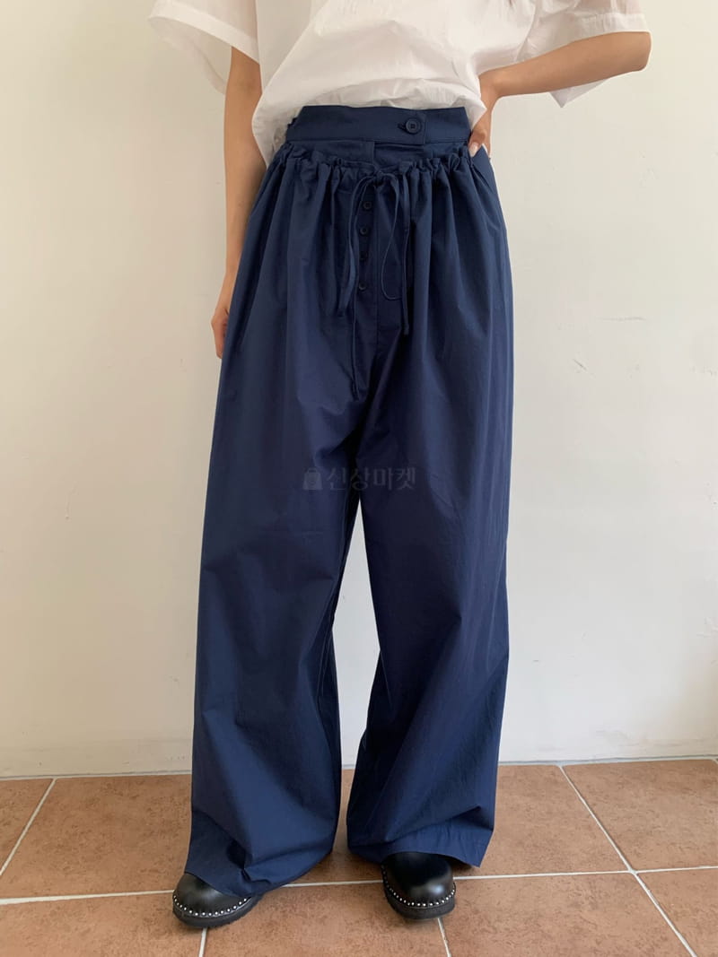 Greek - Korean Women Fashion - #womensfashion - Button String Pants - 2