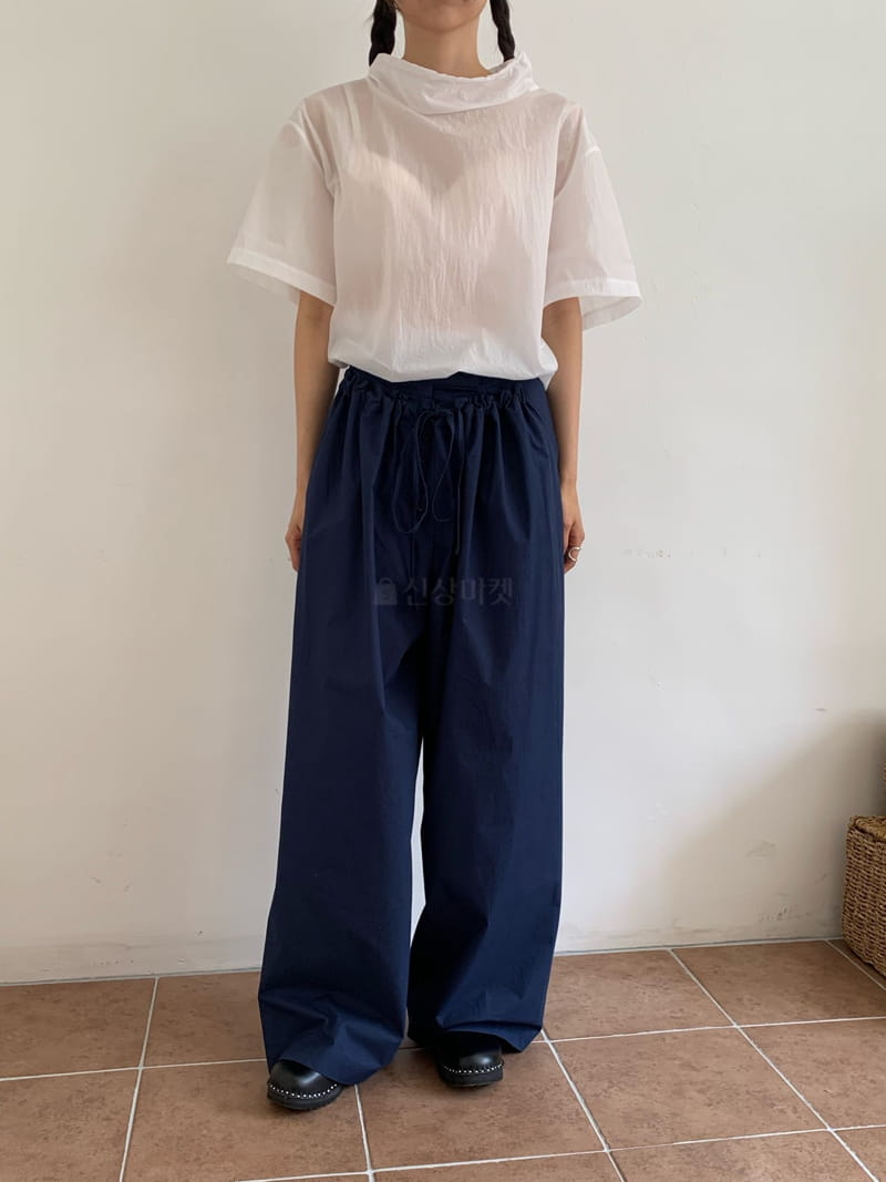 Greek - Korean Women Fashion - #momslook - Button String Pants - 4