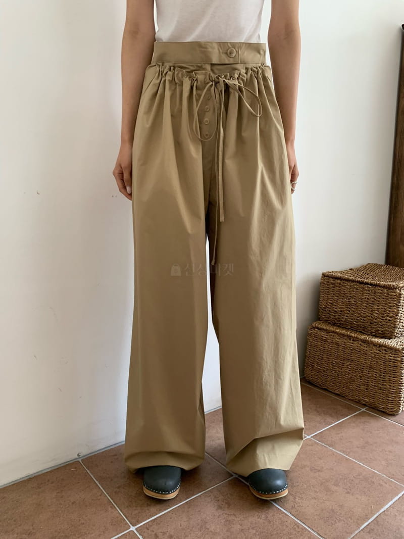 Greek - Korean Women Fashion - #womensfashion - Button String Pants - 6