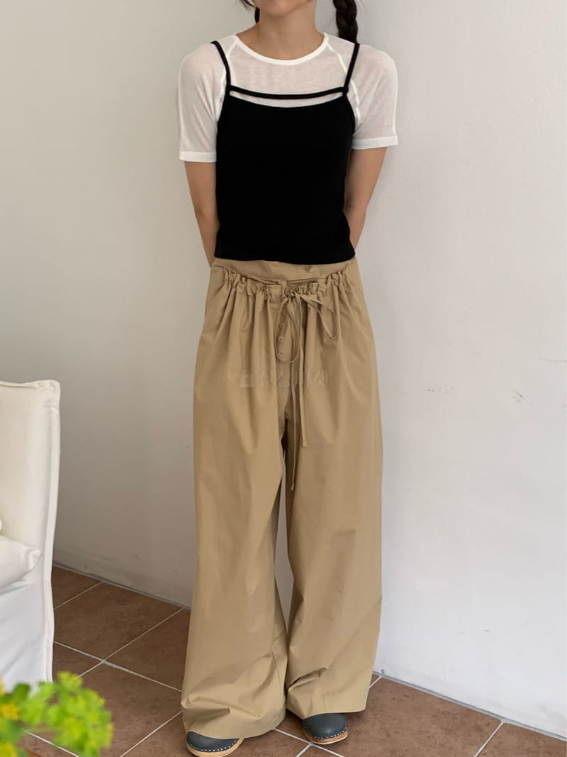 Greek - Korean Women Fashion - #womensfashion - Button String Pants - 8