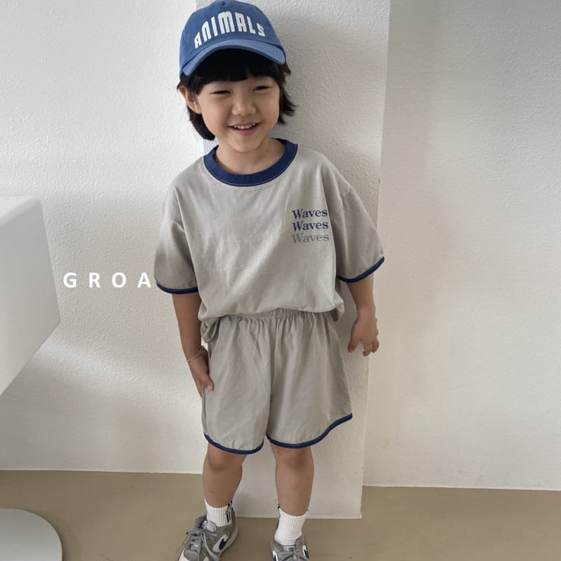 Groa - Korean Children Fashion - #childofig - Wave Top Bottom Set - 3