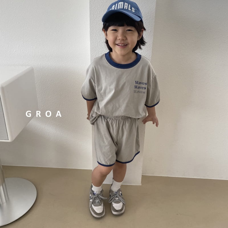 Groa - Korean Children Fashion - #childofig - Wave Top Bottom Set - 4