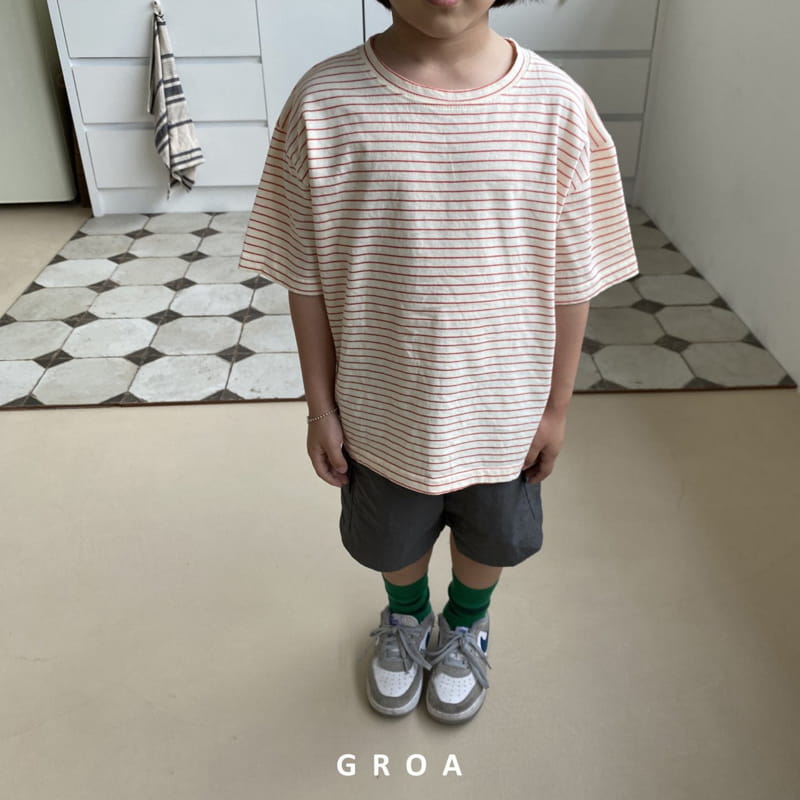 Groa - Korean Children Fashion - #childrensboutique - Summer Stripes Tee