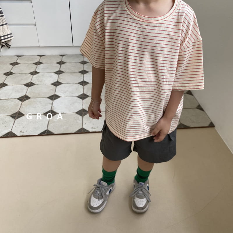 Groa - Korean Children Fashion - #designkidswear - Summer Stripes Tee - 2