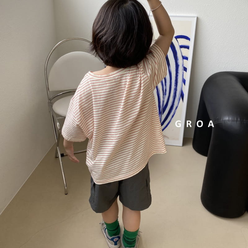 Groa - Korean Children Fashion - #discoveringself - Summer Stripes Tee - 3