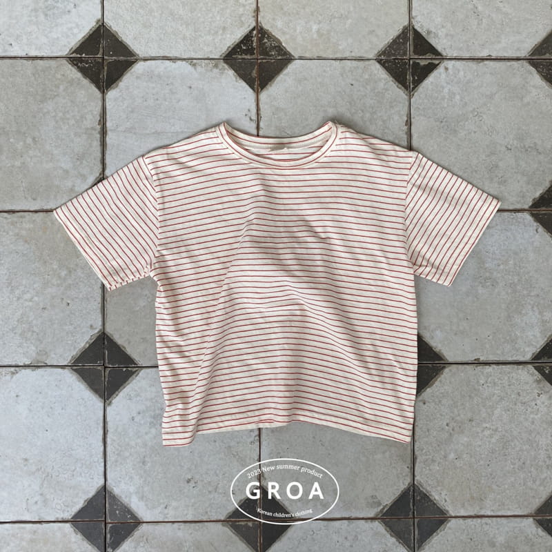 Groa - Korean Children Fashion - #kidsstore - Summer Stripes Tee - 6