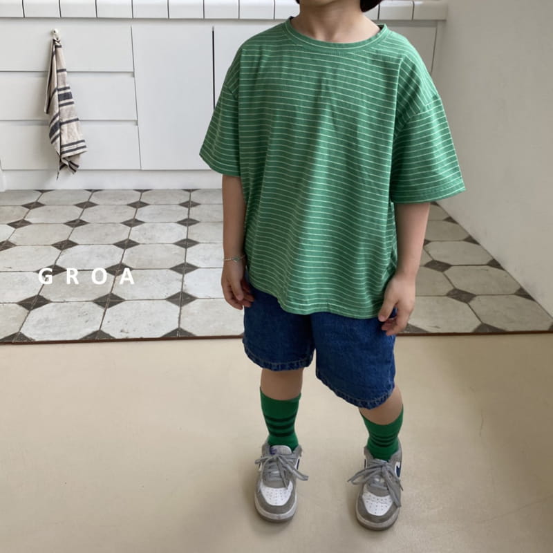 Groa - Korean Children Fashion - #magicofchildhood - Summer Stripes Tee - 10