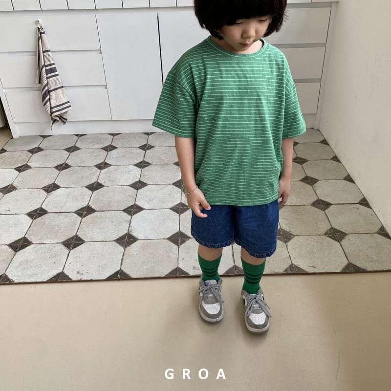 Groa - Korean Children Fashion - #prettylittlegirls - Summer Stripes Tee - 12