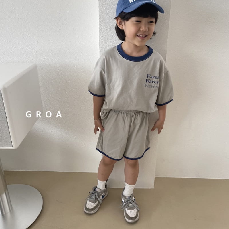 Groa - Korean Children Fashion - #stylishchildhood - Wave Top Bottom Set - 2