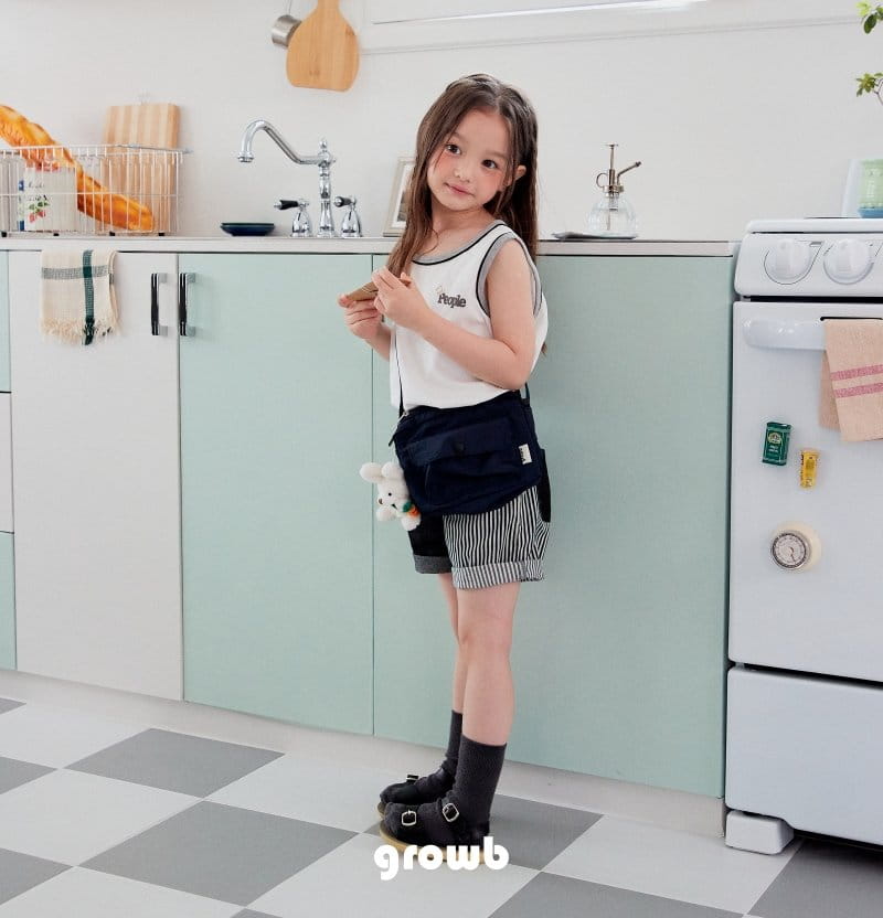 Grow B - Korean Children Fashion - #kidsshorts - People Sleeveless - 2