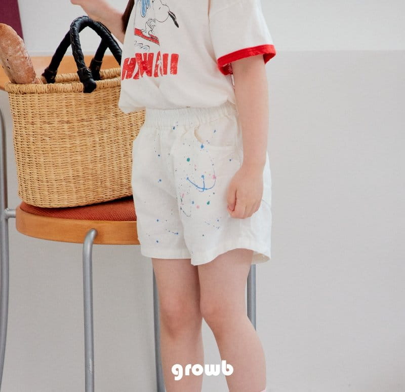 Grow B - Korean Children Fashion - #kidsstore - Paint Pants - 7