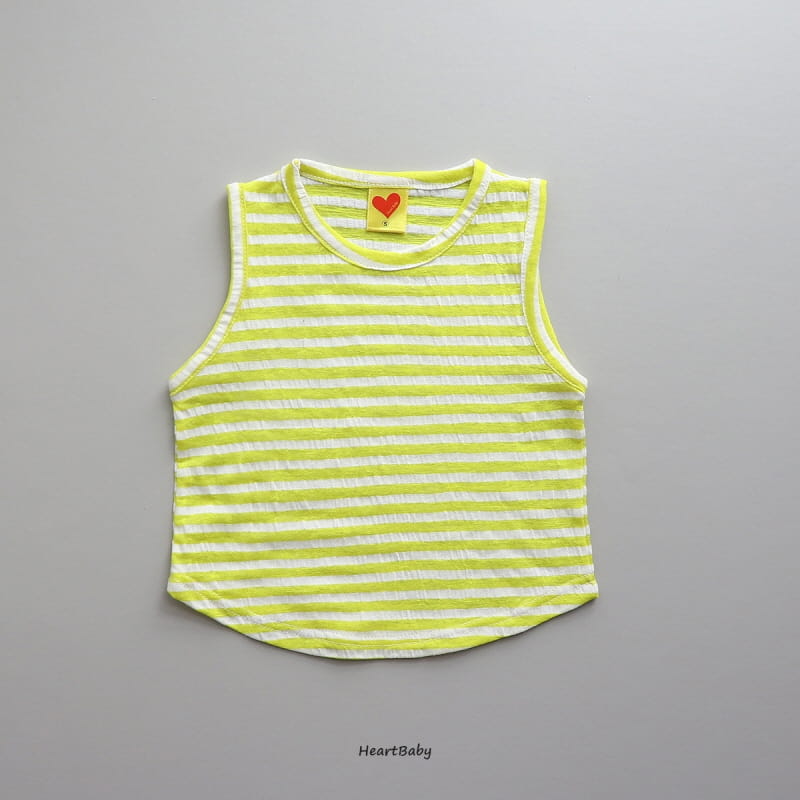 Heart Baby - Korean Children Fashion - #childofig - Stripes Sleeveless Top Bottom Set - 11