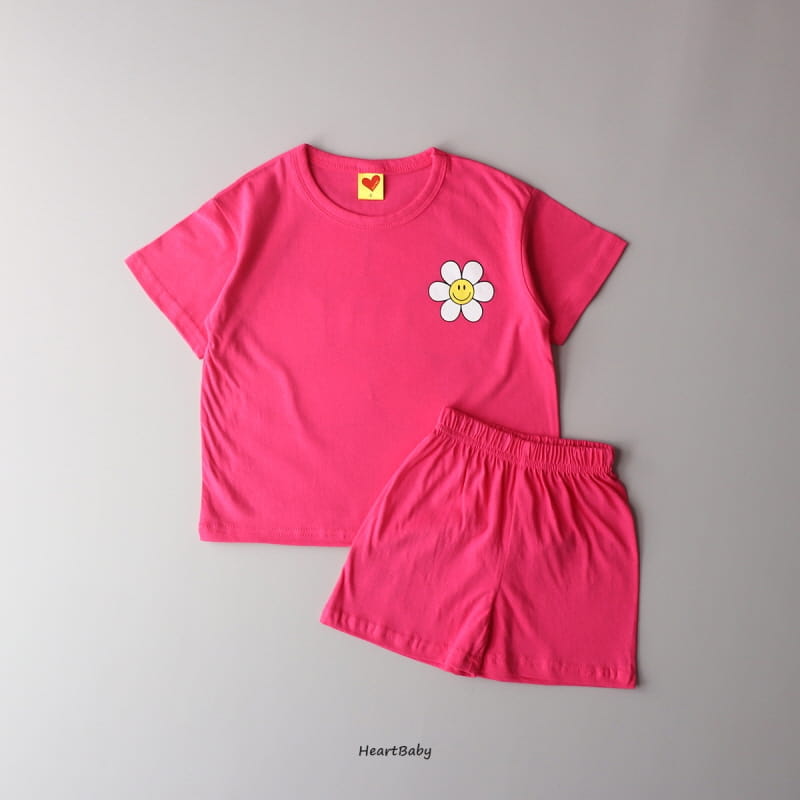 Heart Baby - Korean Children Fashion - #minifashionista - Sun Flower Top Bottom Set - 7