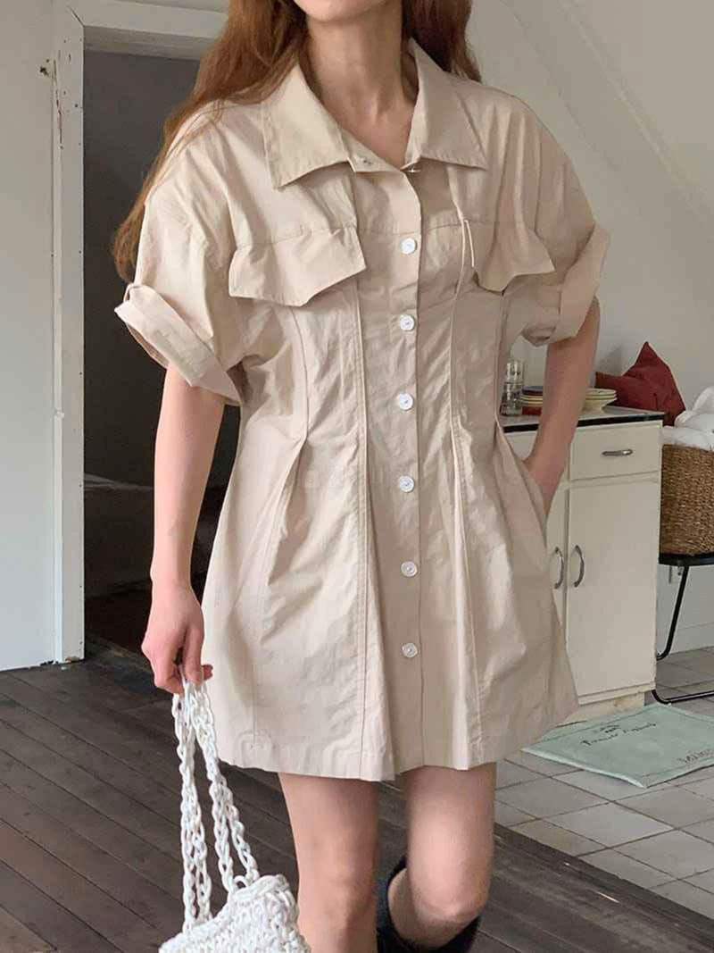 Jkichi - Korean Women Fashion - #vintageinspired - Pine Pintuck One-piece - 12