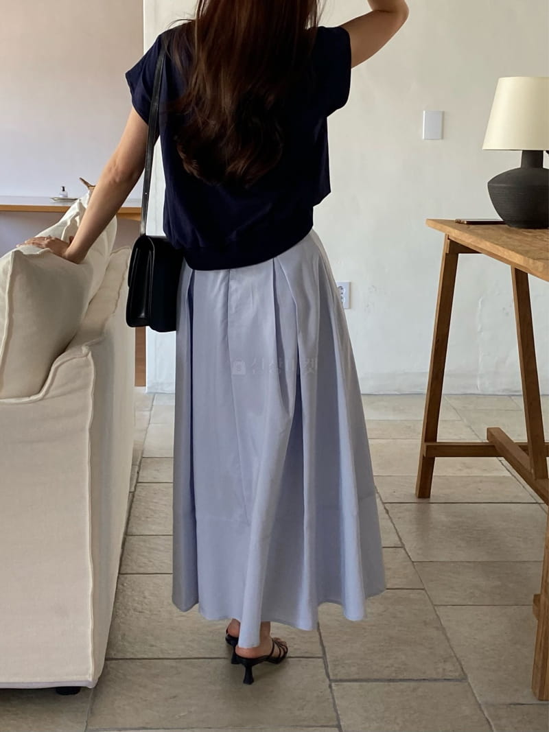 Lewin - Korean Women Fashion - #momslook - Aqua Skirt - 11