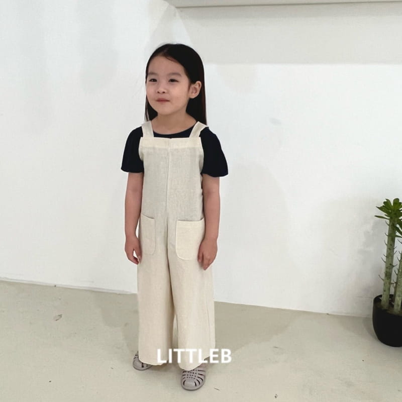 Littleb - Korean Children Fashion - #childofig - Iinen Dungarees Pants - 2