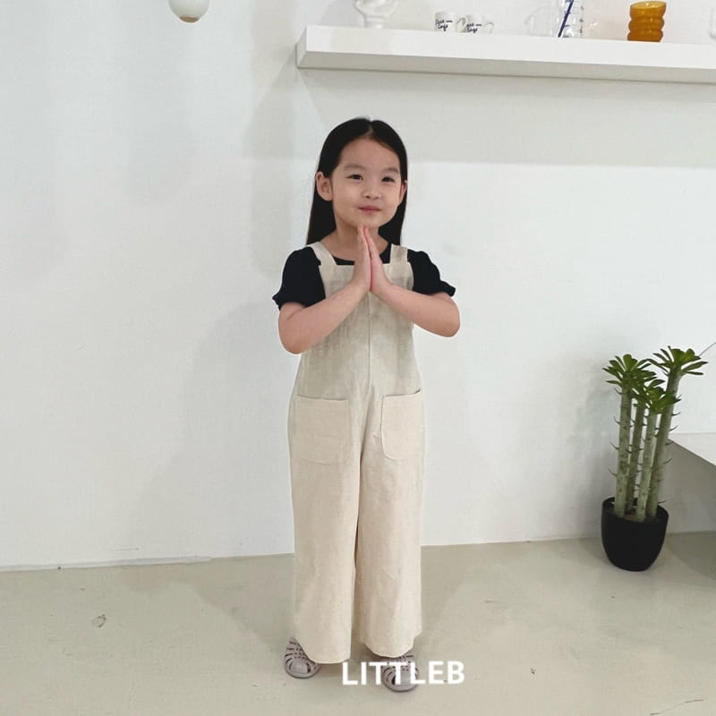 Littleb - Korean Children Fashion - #childofig - Iinen Dungarees Pants - 3