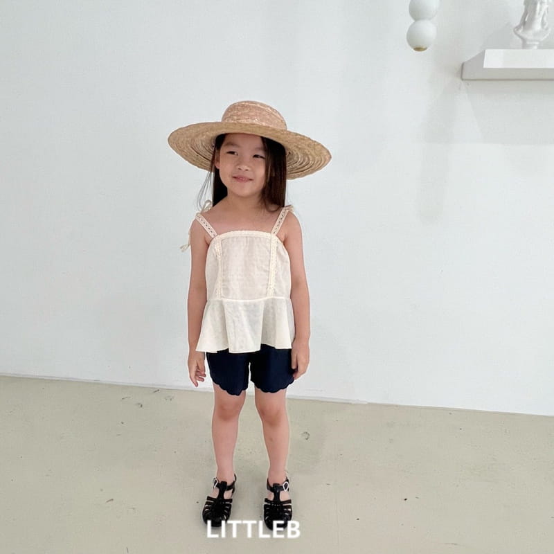 Littleb - Korean Children Fashion - #kidsshorts - Lace Top Sleeveless - 2