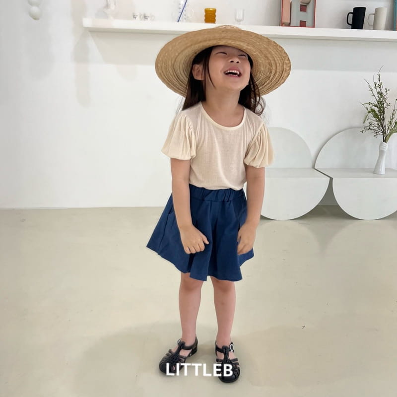 Littleb - Korean Children Fashion - #kidsshorts - Sleeves Lace Tee