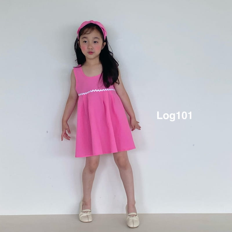 Log101 - Korean Children Fashion - #littlefashionista - Wave Sleeveless One-piece - 2