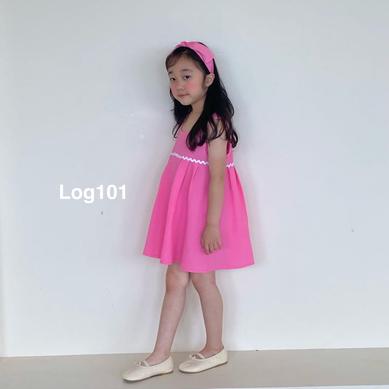 Log101 - Korean Children Fashion - #magicofchildhood - Wave Sleeveless One-piece - 3