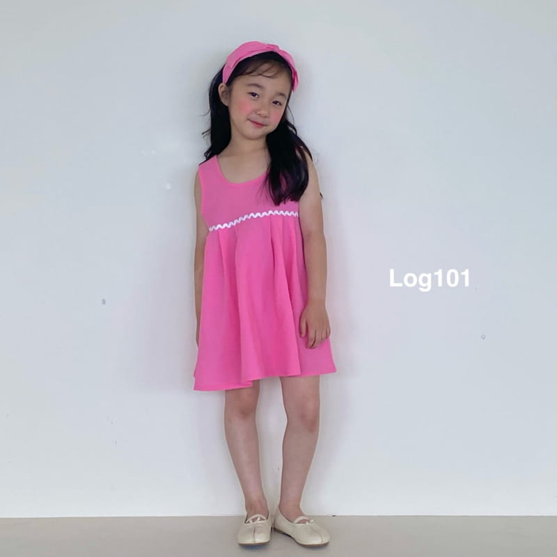 Log101 - Korean Children Fashion - #magicofchildhood - Wave Sleeveless One-piece - 4