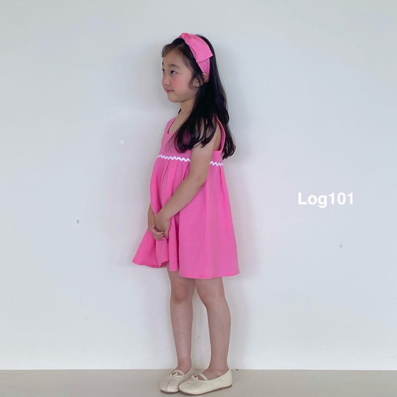 Log101 - Korean Children Fashion - #prettylittlegirls - Wave Sleeveless One-piece - 5