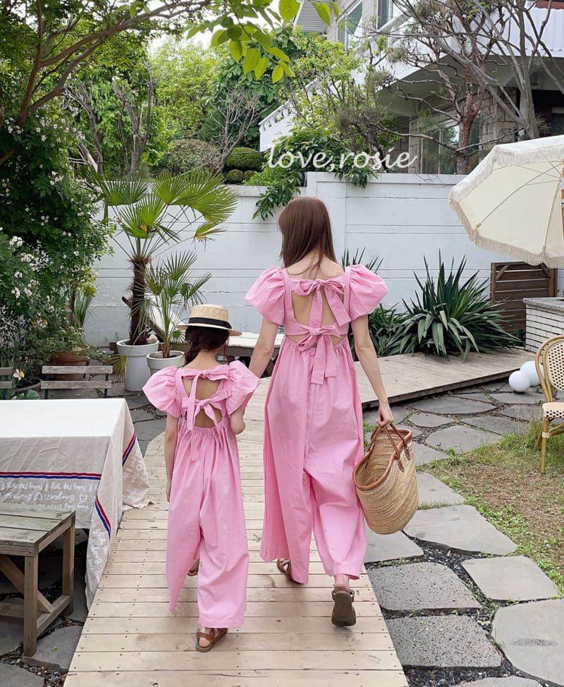 Love Rosie - Korean Children Fashion - #designkidswear - Anna Ribbon Wide Jumpsuit with Mom - 9