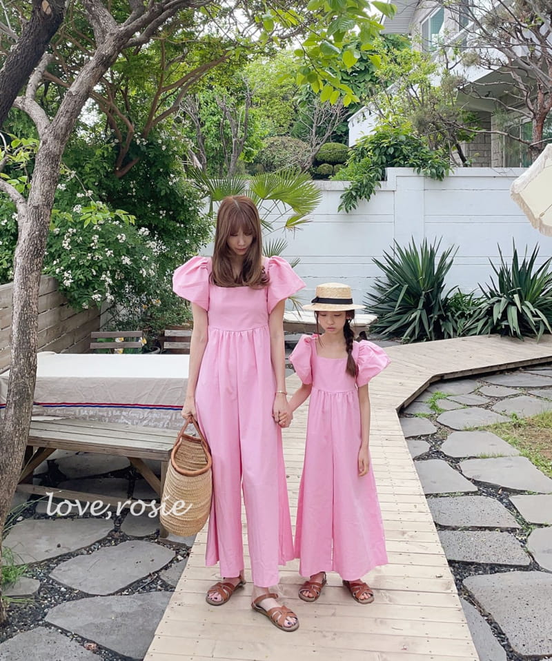 Love Rosie - Korean Children Fashion - #fashionkids - Anna Ribbon Wide Jumpsuit with Mom - 11