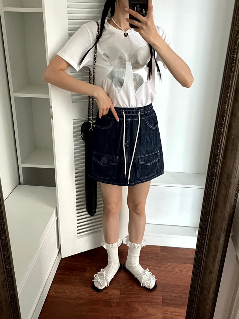 Lumiple - Korean Women Fashion - #pursuepretty - Ribbon Tee - 5