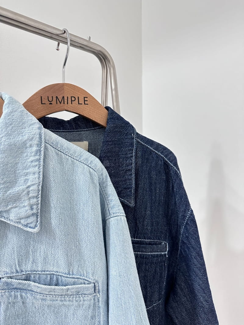 Lumiple - Korean Women Fashion - #vintagekidsstyle - 1816 Ma Denim Crop Shirt - 2