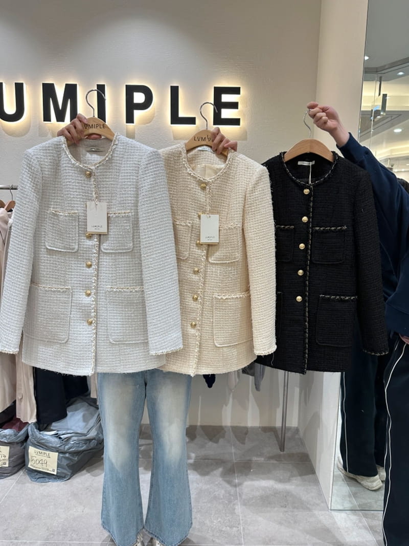 Lumiple - Korean Women Fashion - #momslook - Rail Twid Jacket - 4