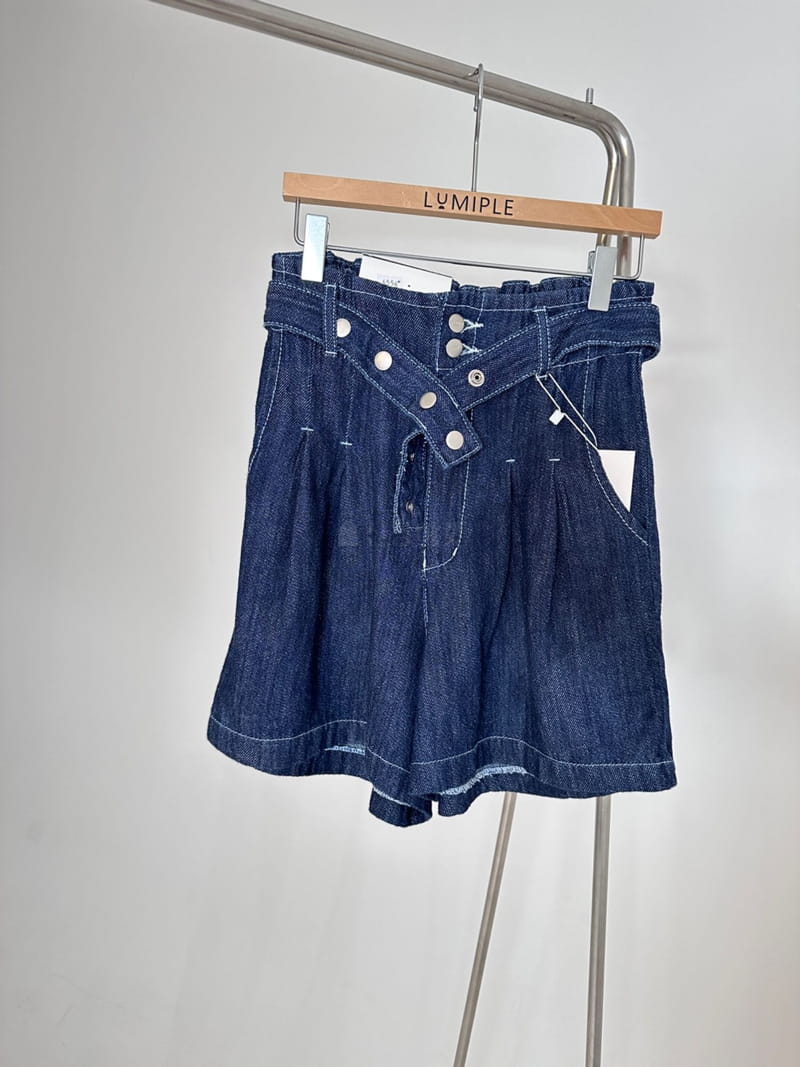 Lumiple - Korean Women Fashion - #womensfashion - 6556 Ma Denim Belt Shorts - 11