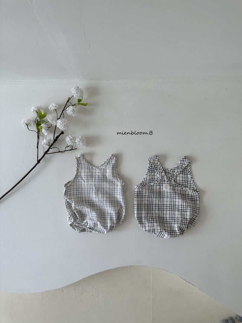 Mienbloom B - Korean Baby Fashion - #babyootd - Bebe Beginning Check Bodysuit