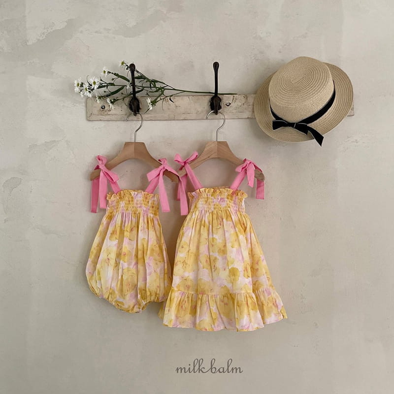 Milk Balm - Korean Baby Fashion - #babyfashion - Flori Smocking Bodysuit - 3