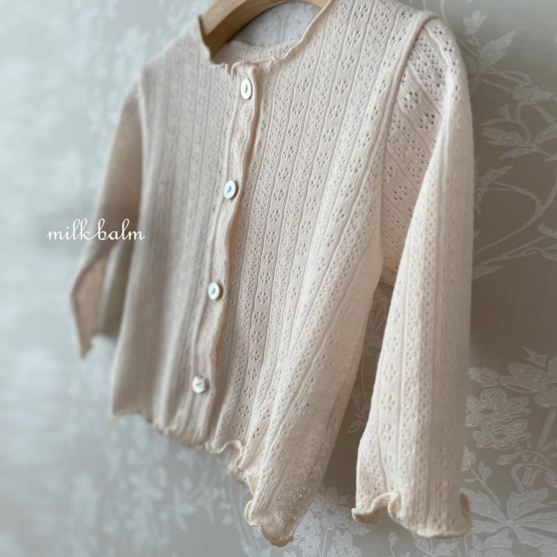 Milk Balm - Korean Children Fashion - #childofig - Eyelet Cardigan - 4