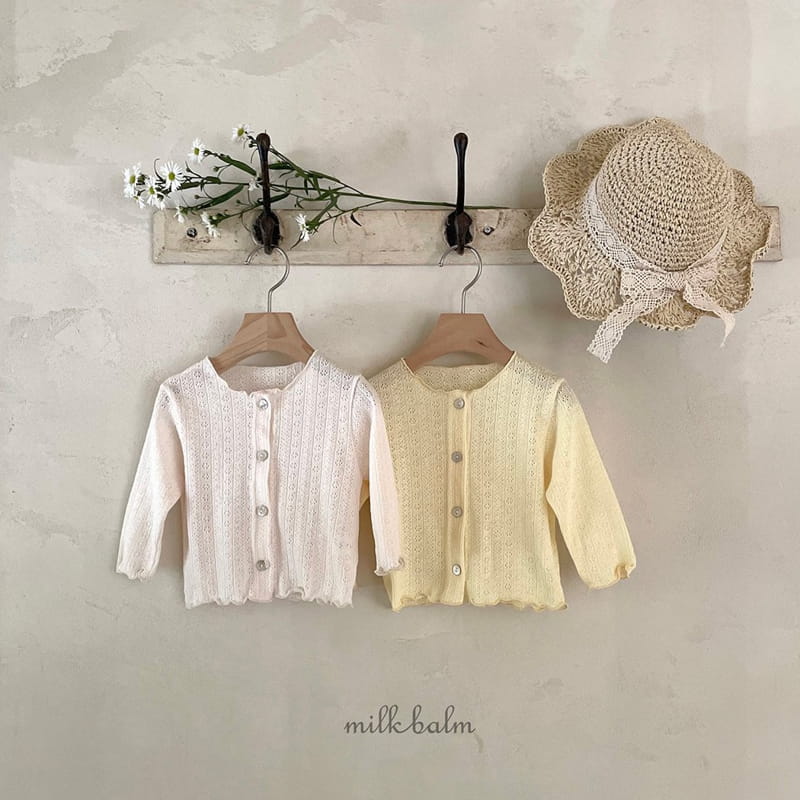 Milk Balm - Korean Children Fashion - #stylishchildhood - Eyelet Cardigan - 2