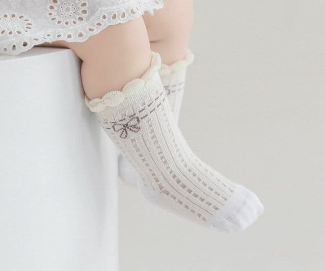 Miso - Korean Baby Fashion - #babyootd - Ribbon Socks - 6