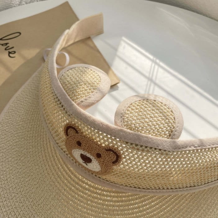 Miso - Korean Children Fashion - #childofig - Bear Straw Sun Cap - 8