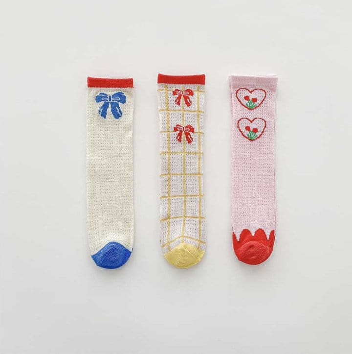 Miso - Korean Children Fashion - #designkidswear - Heart Ribbon Socks - 3