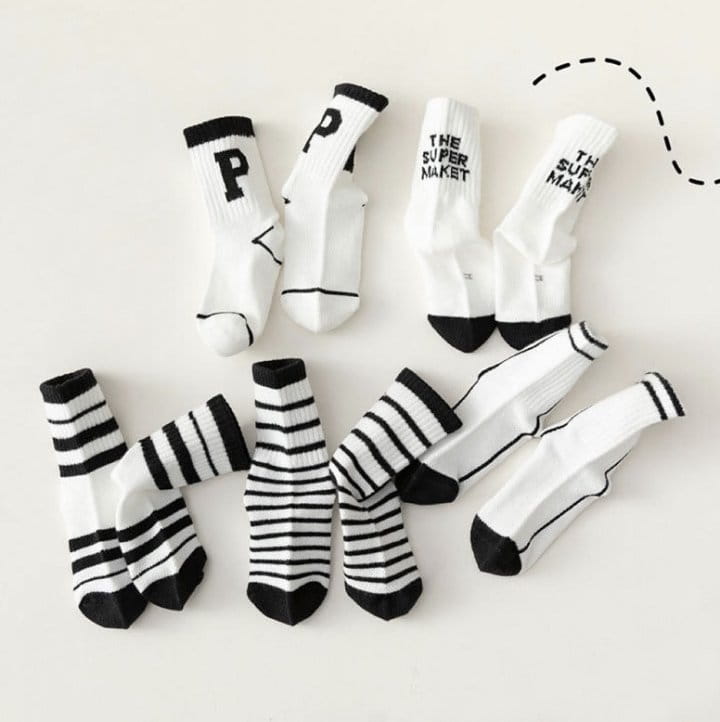 Miso - Korean Children Fashion - #designkidswear - Black Socks Set - 2