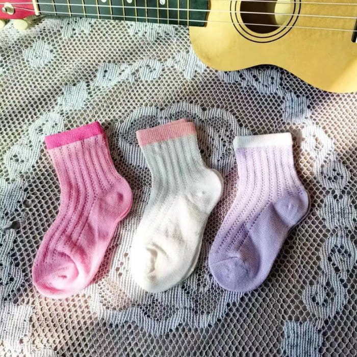 Miso - Korean Children Fashion - #designkidswear - Boha Pink Socks Set - 4